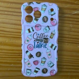 Coffee Themed Pink Phone Case